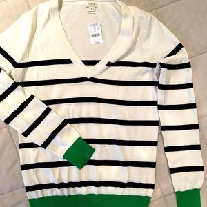J.Crew Factory, NWT, 100% cotton striped spring sweater, size M